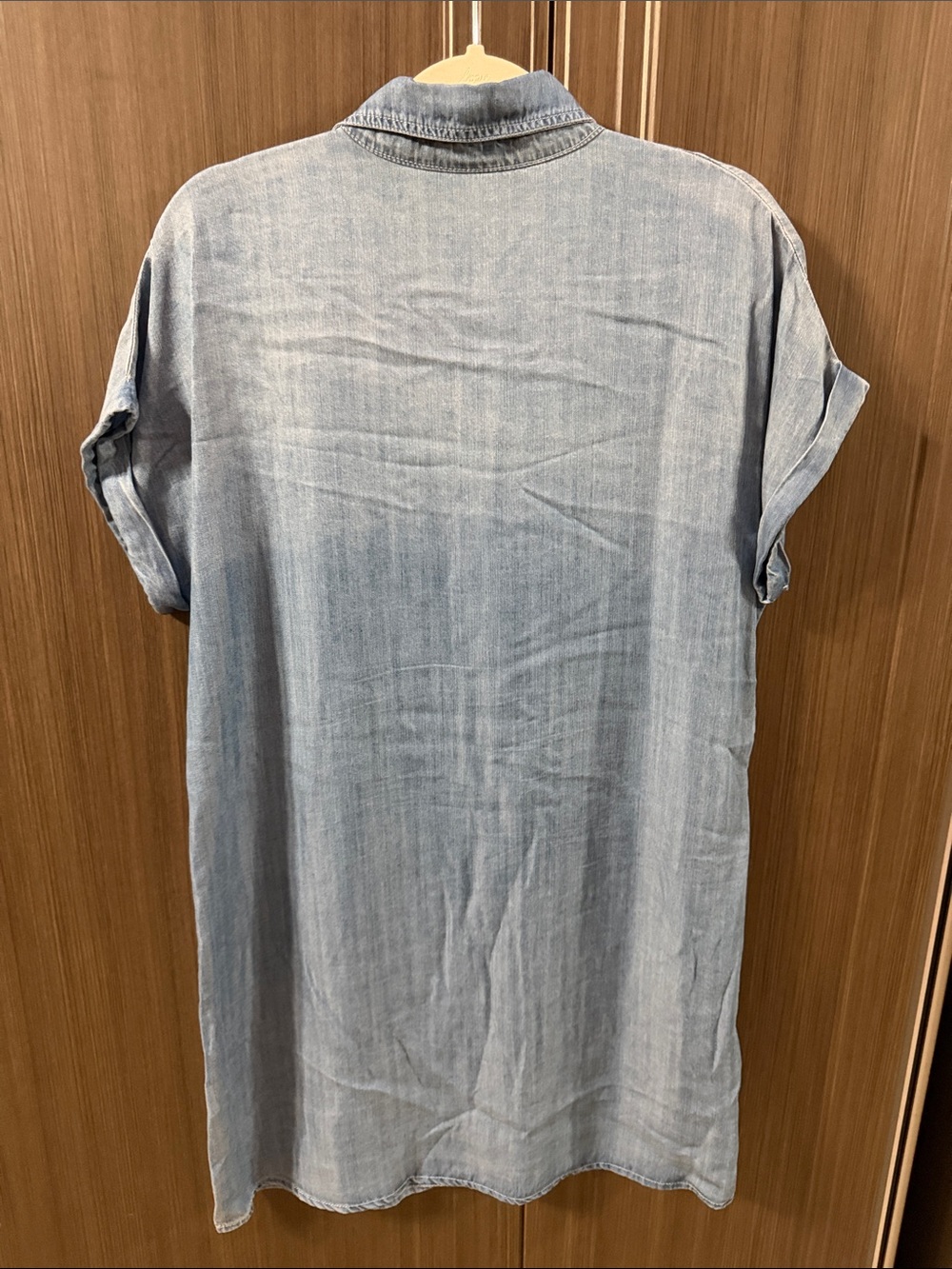 Zilcremo Light Blue Denim Mini Shirt Dress - Picture 4 of 4